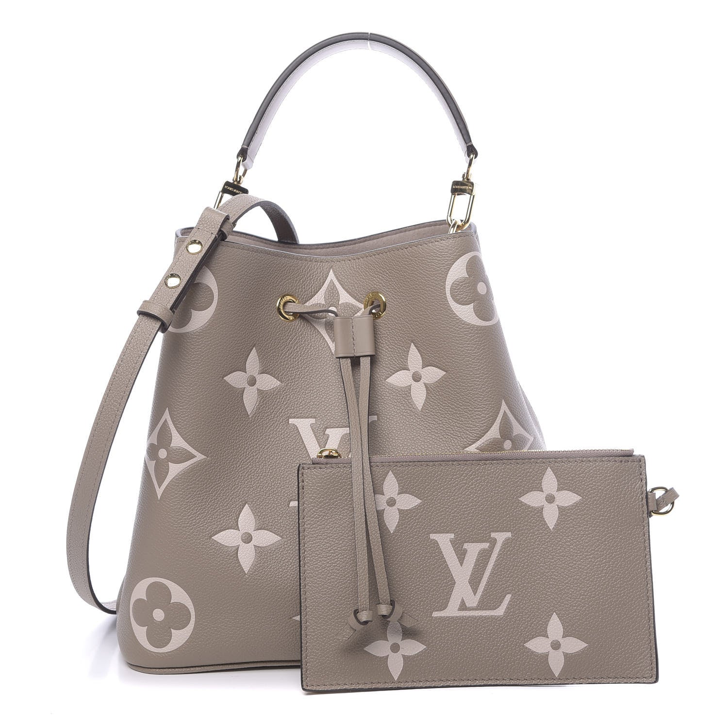 Louis Vuitton Empreinte Monogram Giant Neonoe MM Tourterelle Creme 1 of 11
