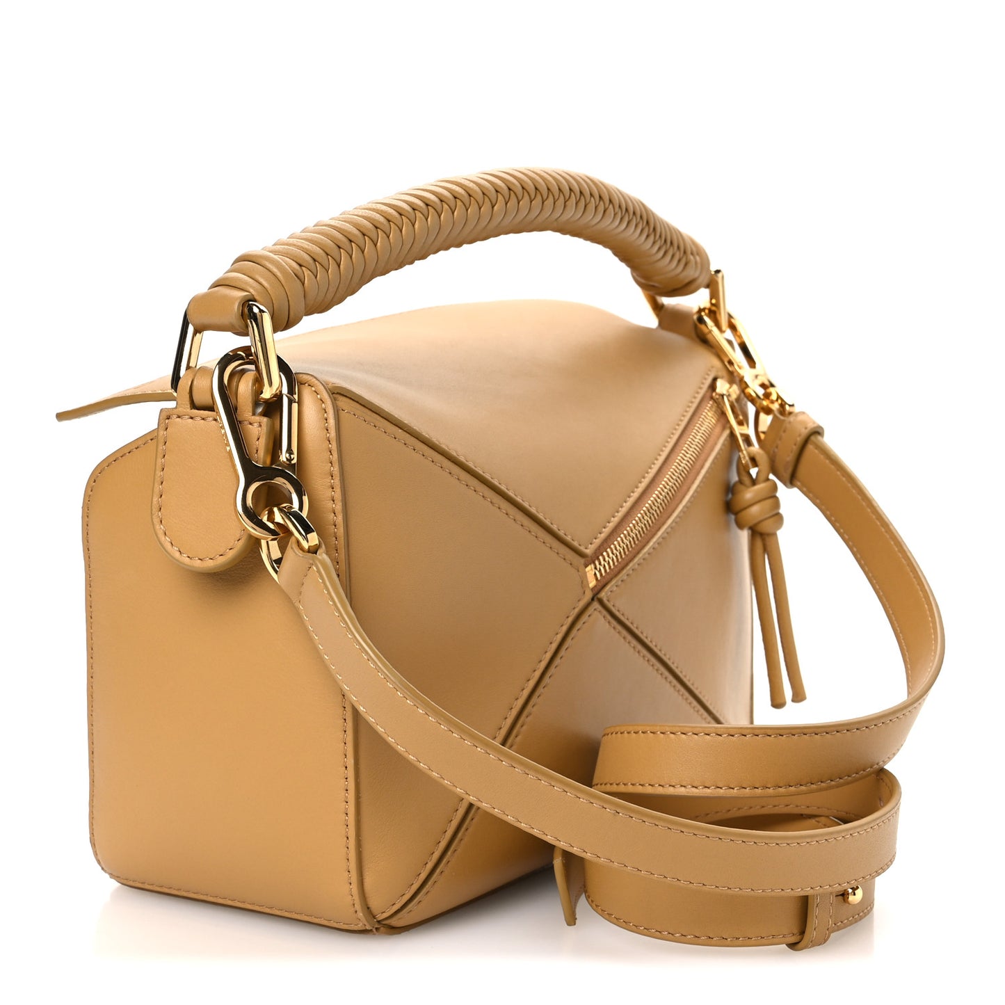 Calfskin Small Puzzle Bag Sahara