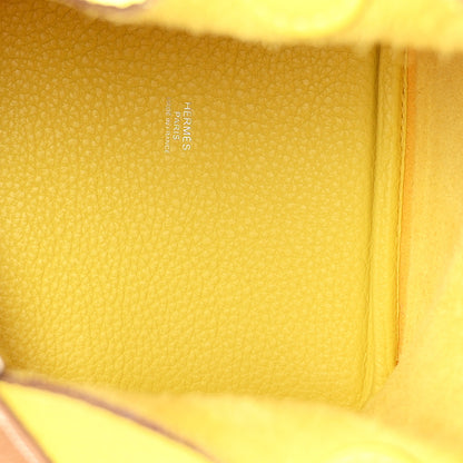 Hermes Taurillon Clemence Casaque Picotin Lock 18 PM Lime Sesame 5 of 11