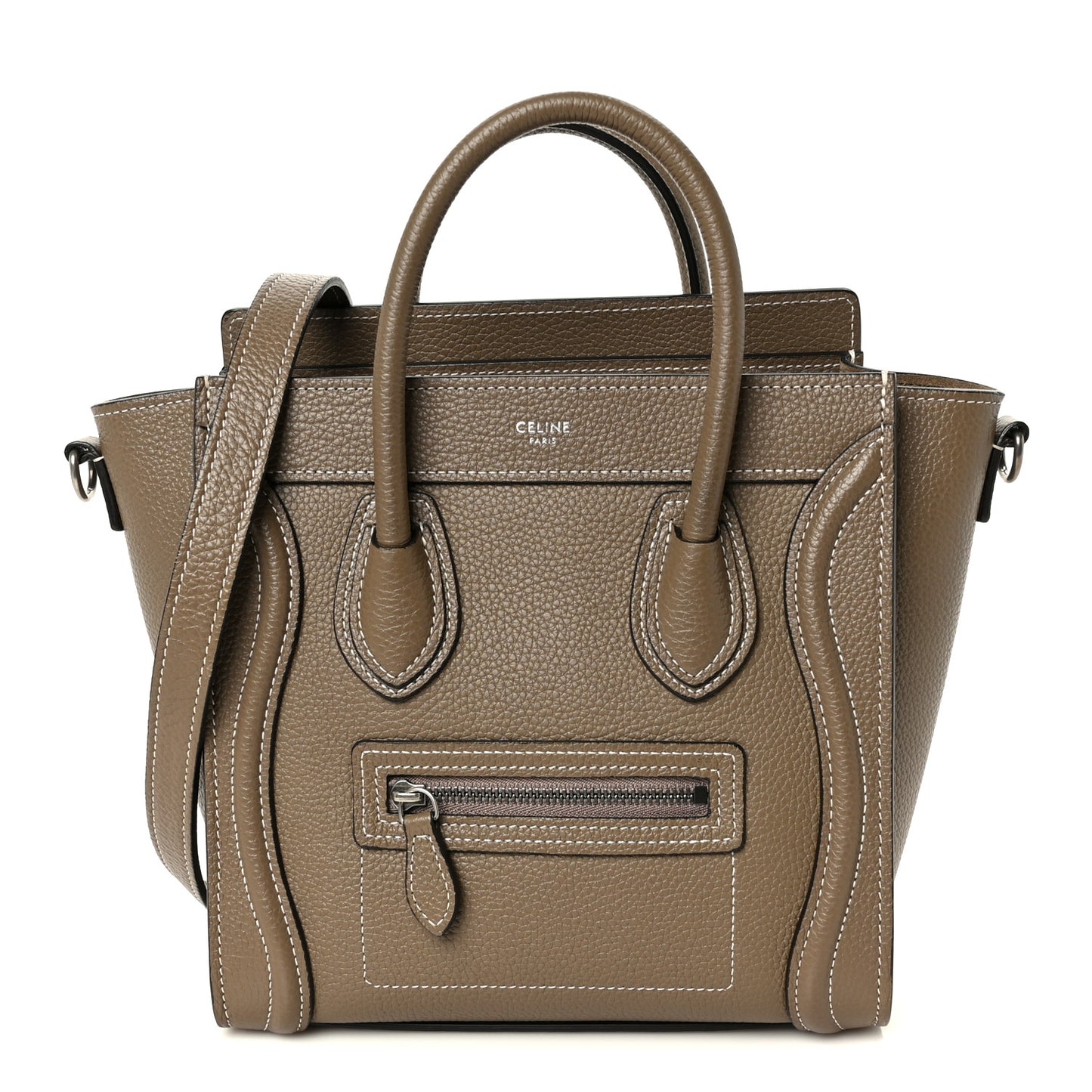 Drummed Calfskin Nano Luggage Souris