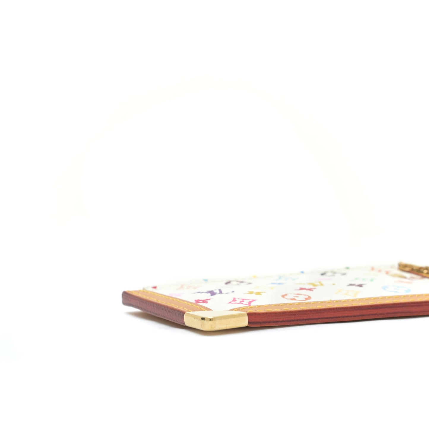 Monogram Multicolor Key Pouch White