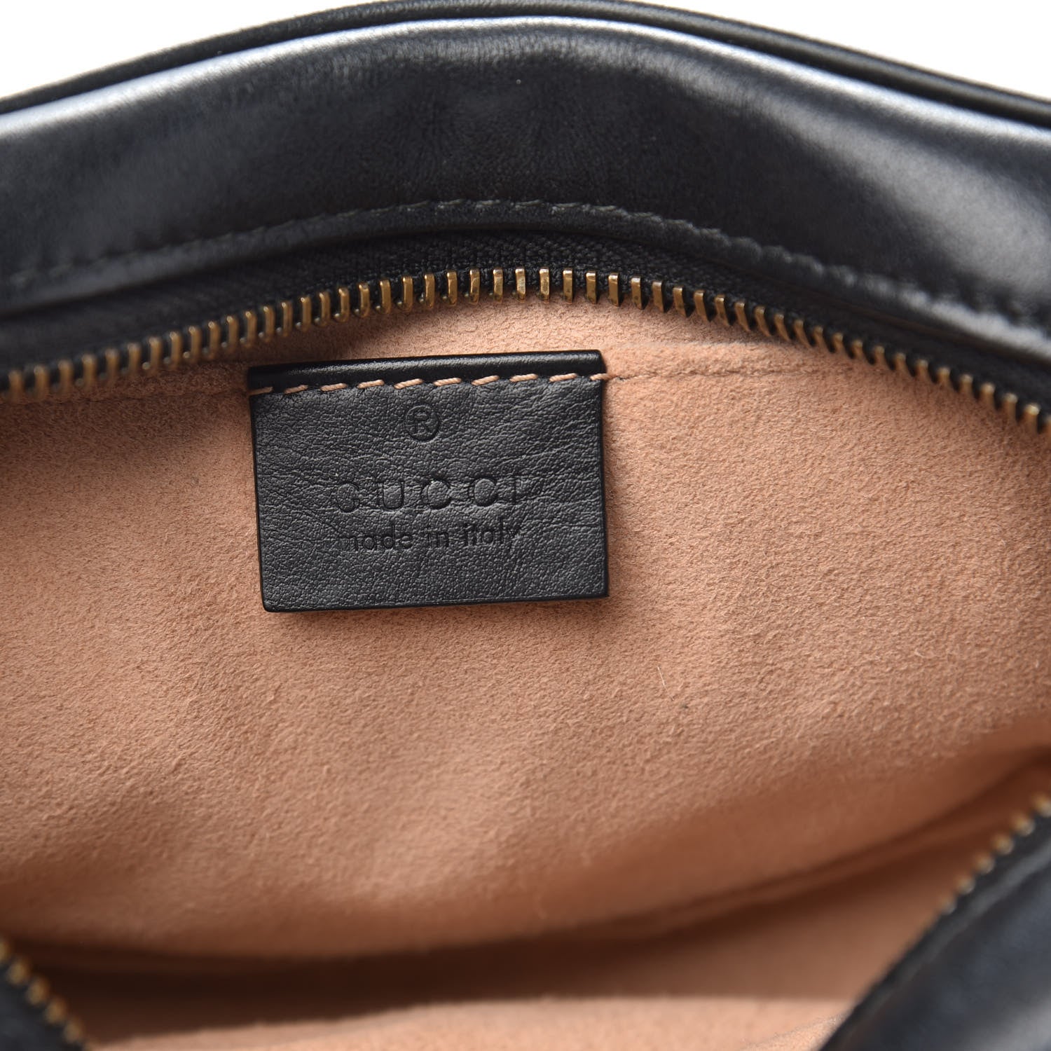 Gucci Calfskin Matelasse Mini GG Marmont Chain Shoulder Bag Black 6 of 12