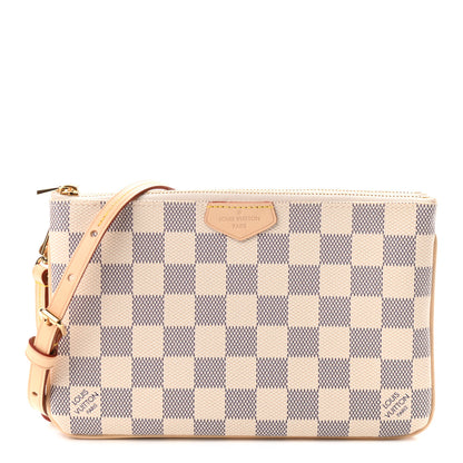 Louis Vuitton Damier Azur Double Zip Pochette 1 of 10