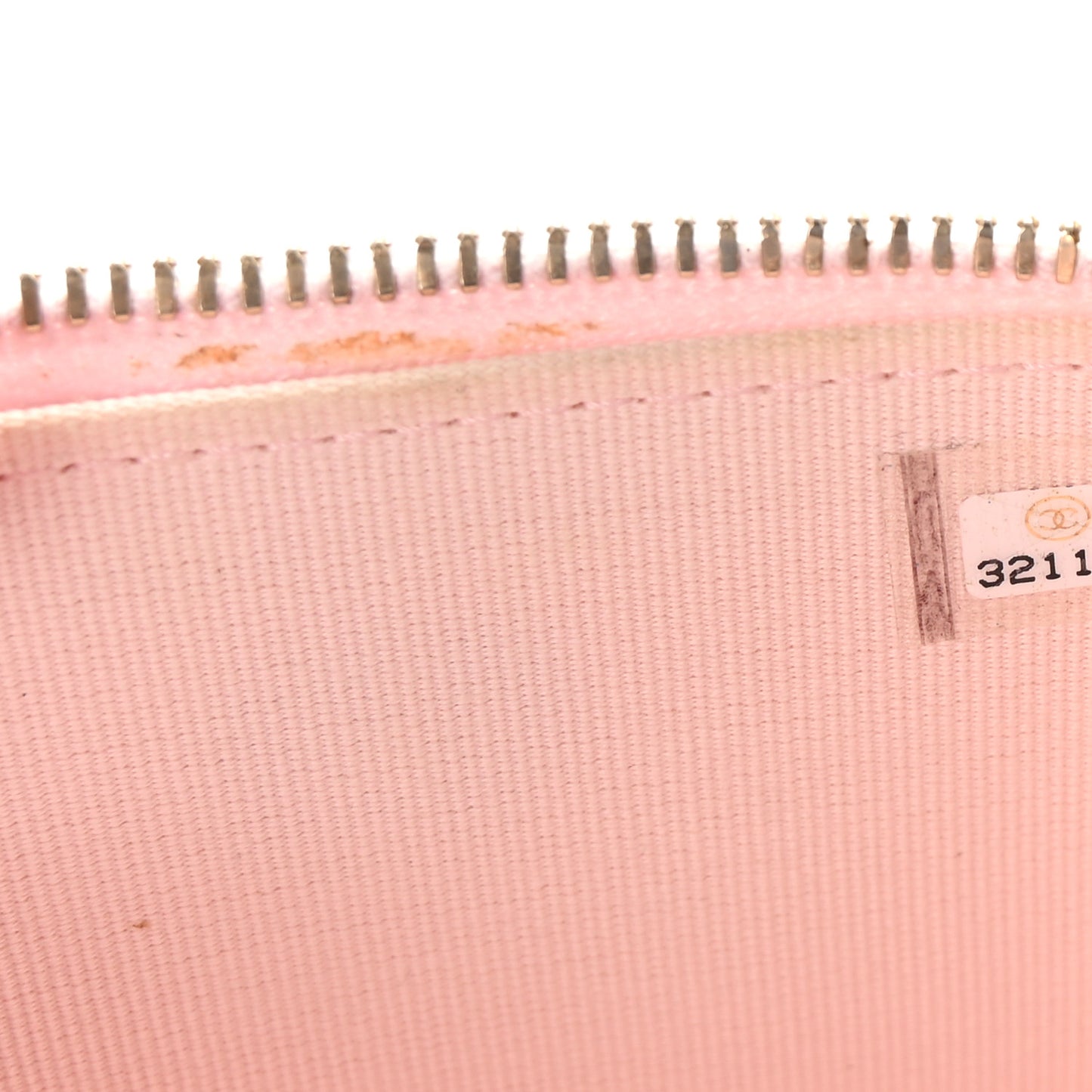 Lambskin Quilted Mini Vanity Case With Pearl Chain Light Pink