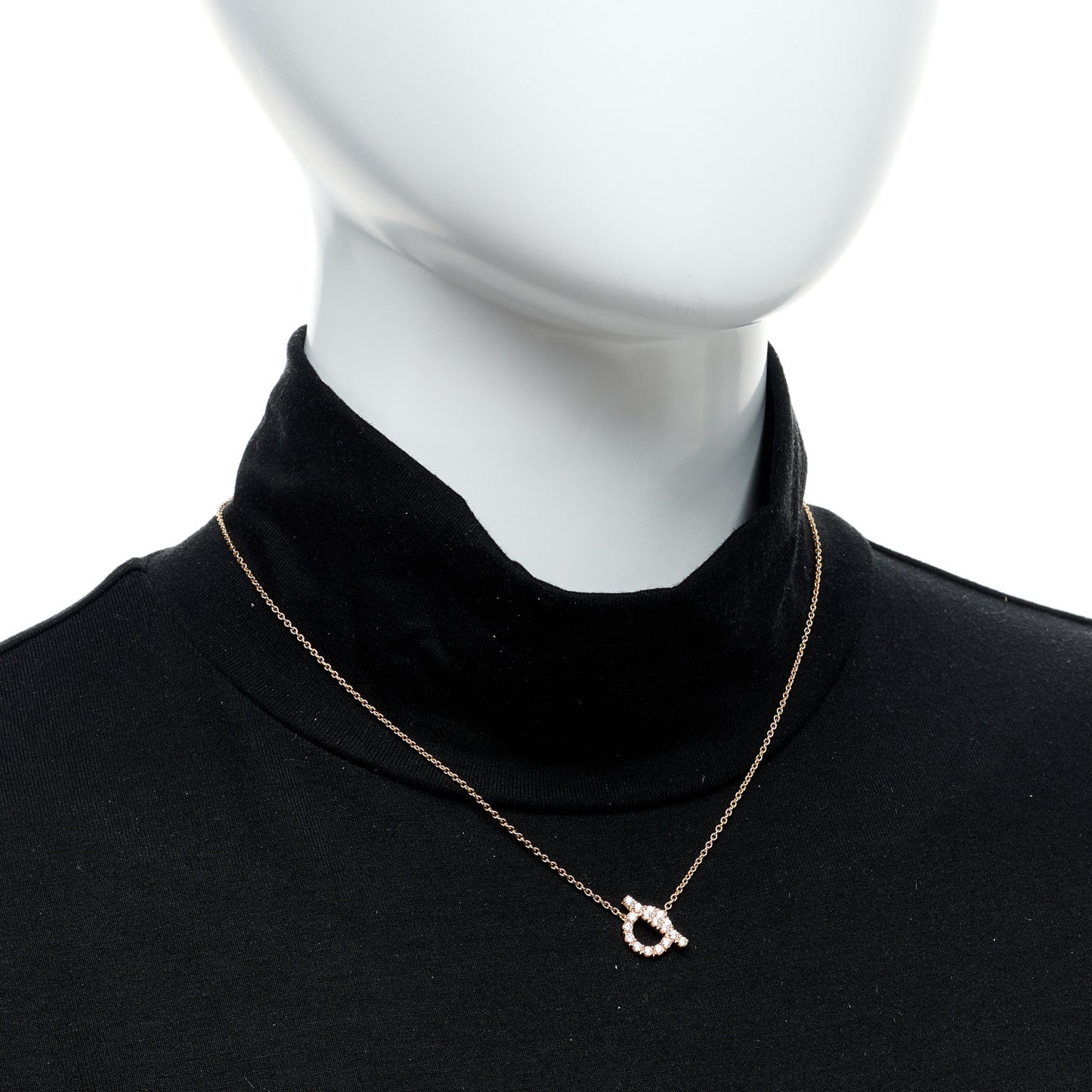18K Rose Gold Diamond Finesse Pendant Necklace