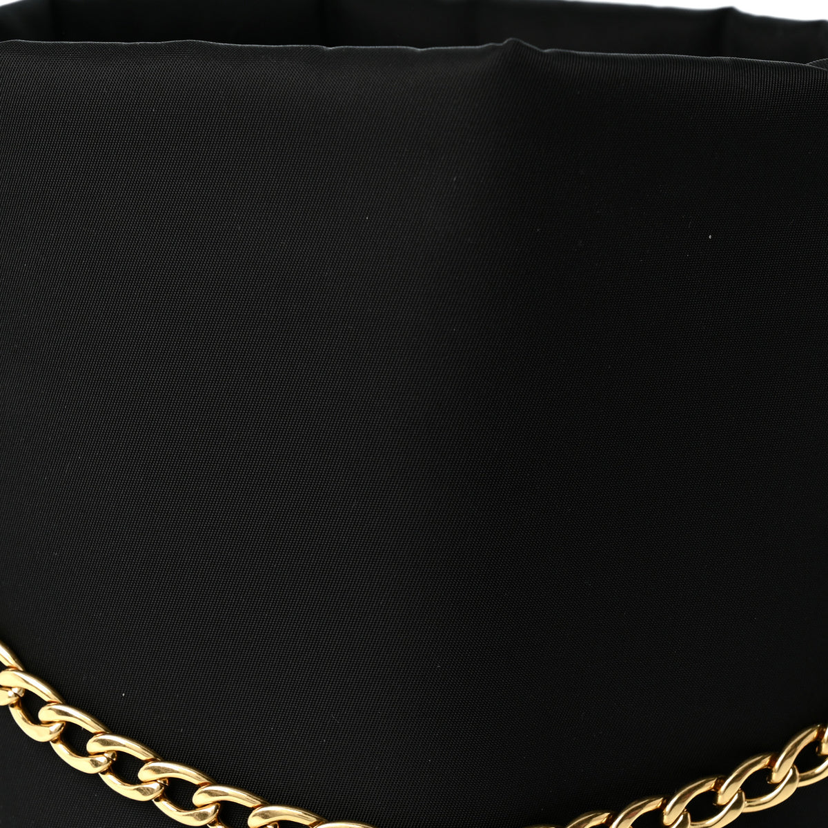 Tessuto Nylon Nappa Petit Sac Mini Bucket Bag Black