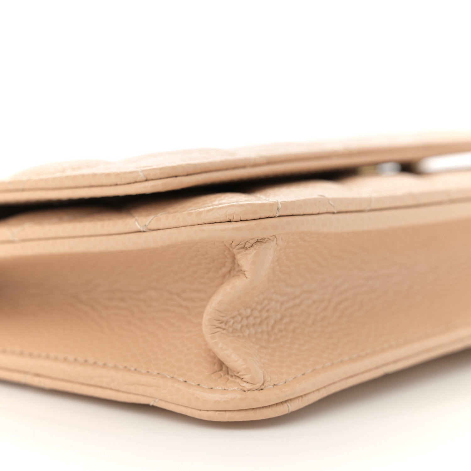 Chanel Caviar Quilted Wallet on Chain WOC Beige 9 of 13