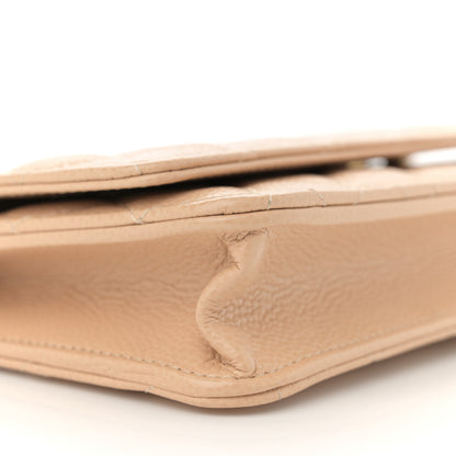 Chanel Caviar Quilted Wallet on Chain WOC Beige 9 of 13