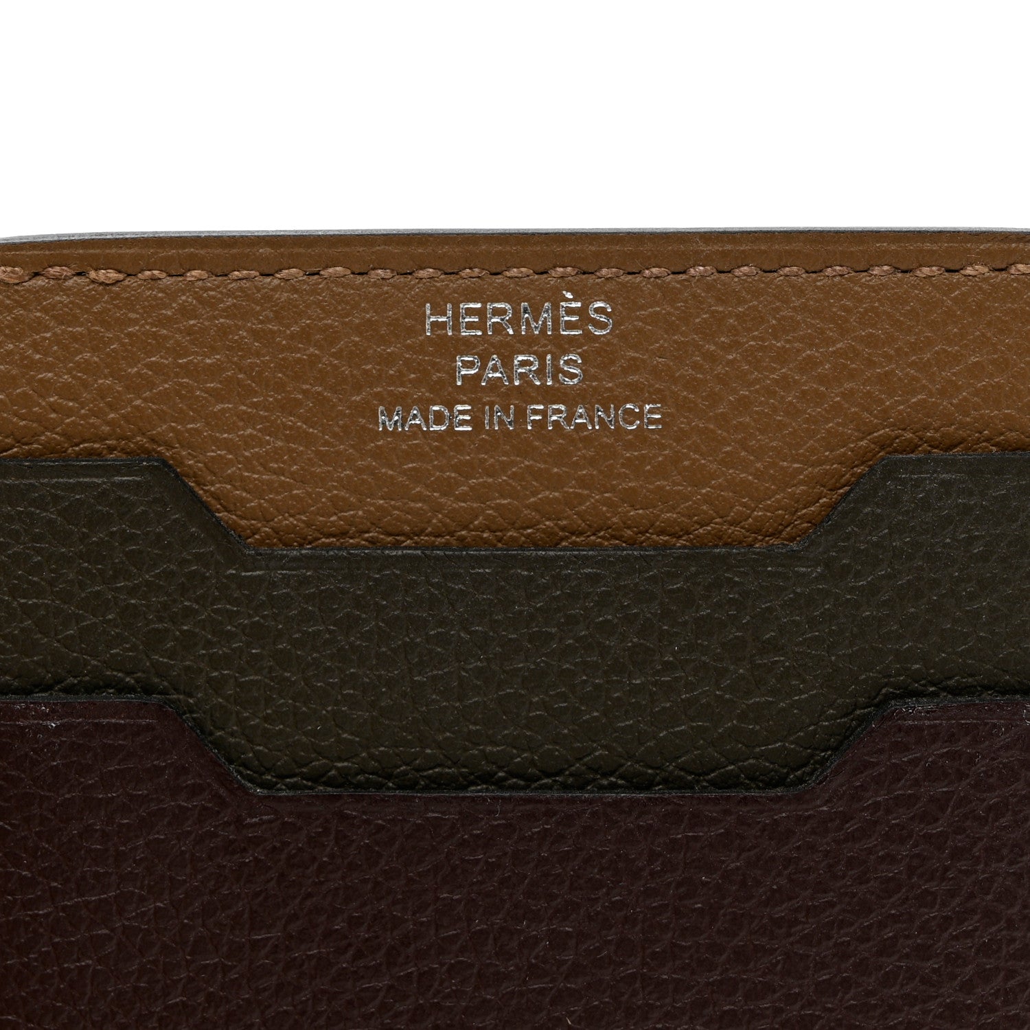 Hermes Evercolor City 3CC Colorblock Card Holder Rouge Sellier Vert Anglais Chai 6 of 6