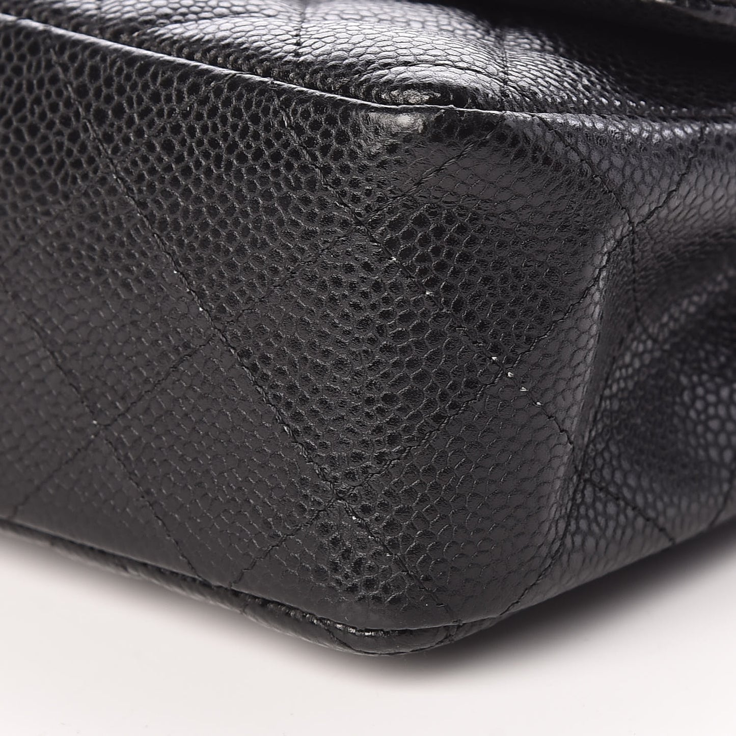 Caviar Quilted Mini Rectangular Flap Black