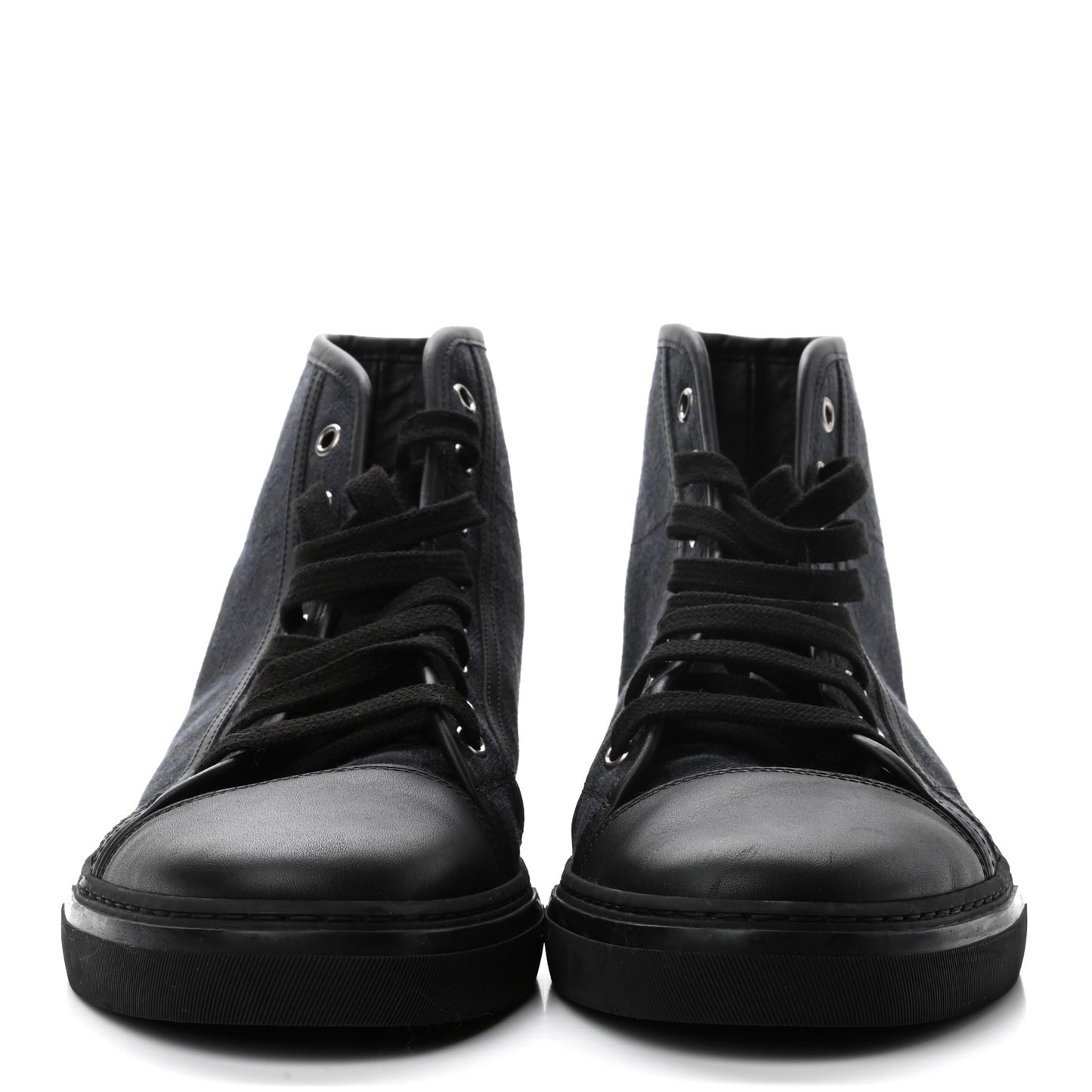 Monogram Mens High Top Sneakers 9.5 Black