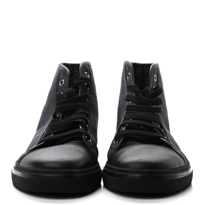 Gucci Monogram Mens High Top Sneakers 9.5 Black 2 of 8