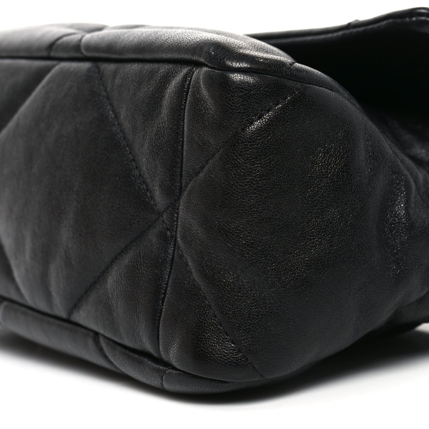 Goatskin Quilted Large Chanel 19 Flap Black