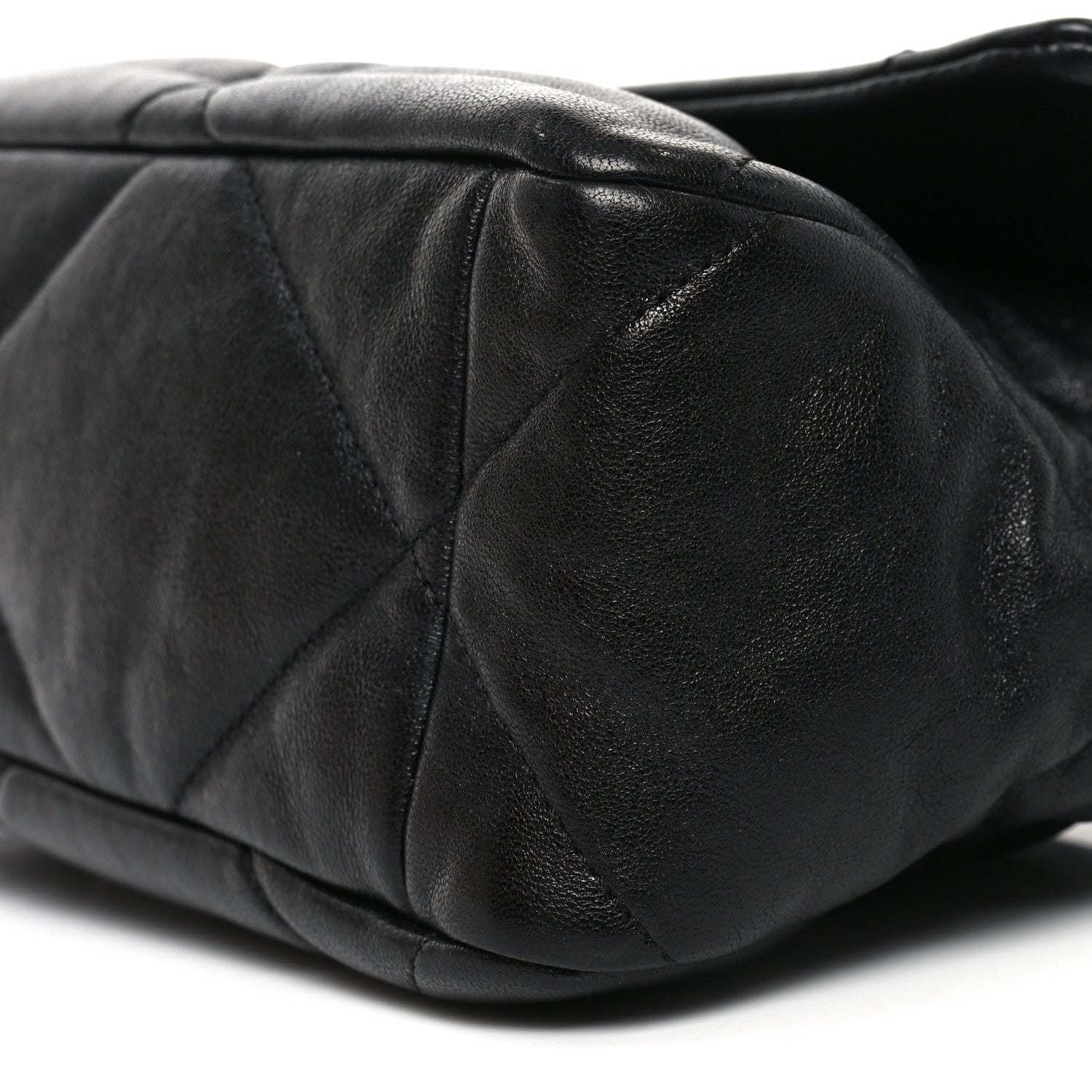 Chanel Goatskin Quilted Large Chanel 19 Flap Black 10 of 11