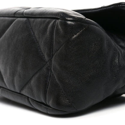 Chanel Goatskin Quilted Large Chanel 19 Flap Black 10 of 11