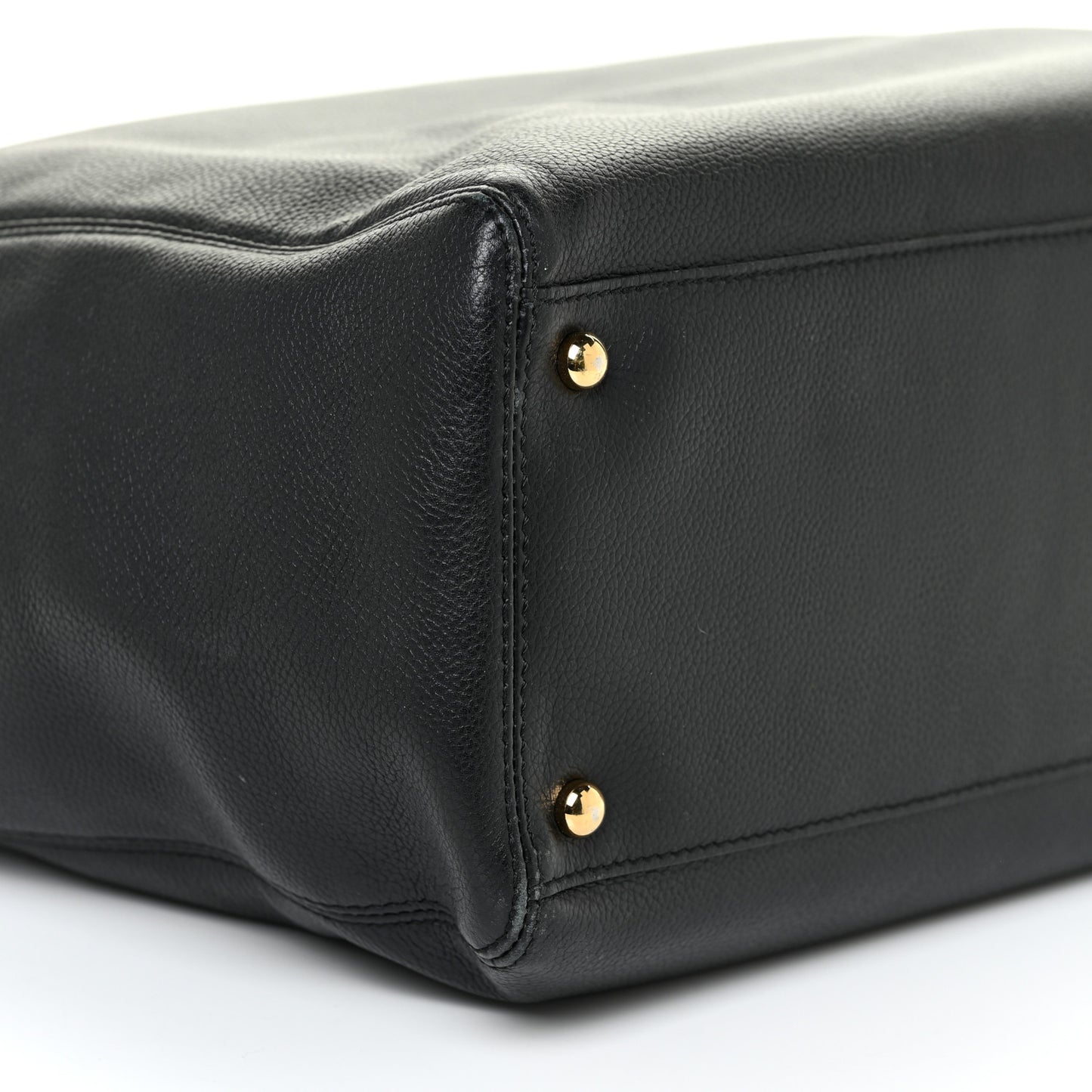 Calfskin Tall Cerf Tote Black