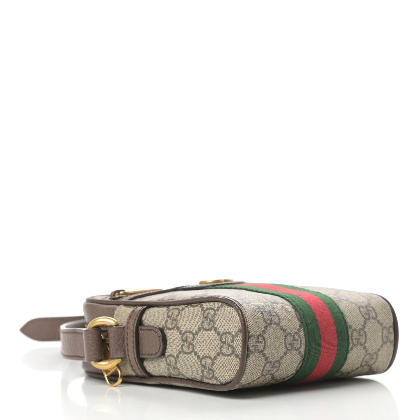 GG Supreme Monogram Web Mini Ophidia Messenger Brown