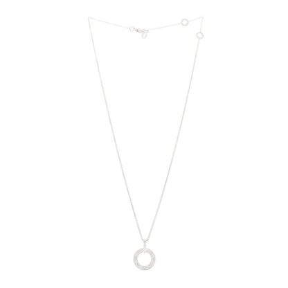 Bulgari 18K White Gold Diamond BVLGARI Pendant Necklace 3 of 5