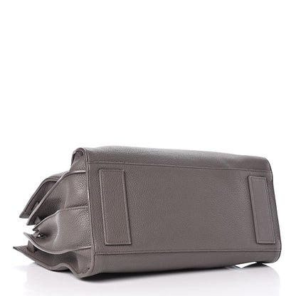 Saint Laurent Grained Calfskin Medium Souple Sac De Jour Kaki Militaire 4 of 12