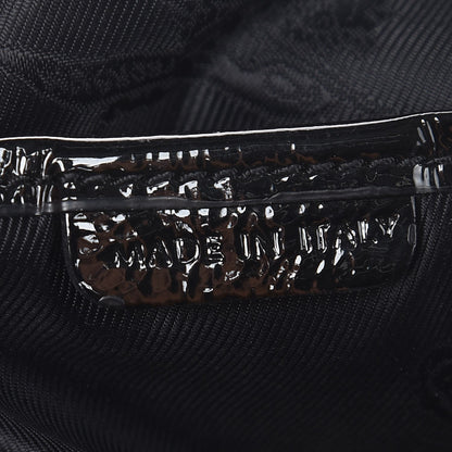 Burberry Patent Cartridge Pleat Tote Black 9 of 15