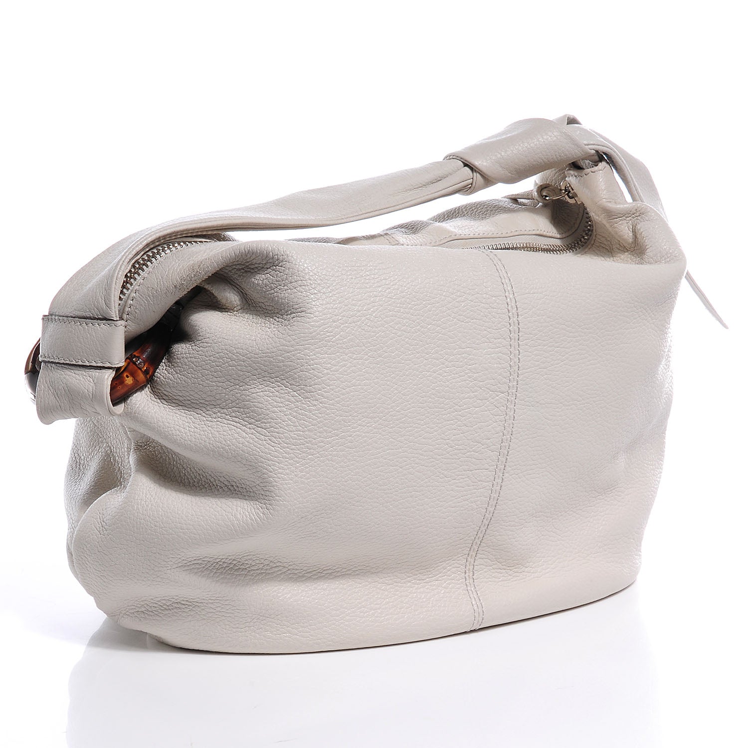 Gucci Leather Medium Jungle Hobo White 3 of 9