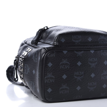 MCM Visetos Small Side Stud Stark Backpack Black 6 of 8