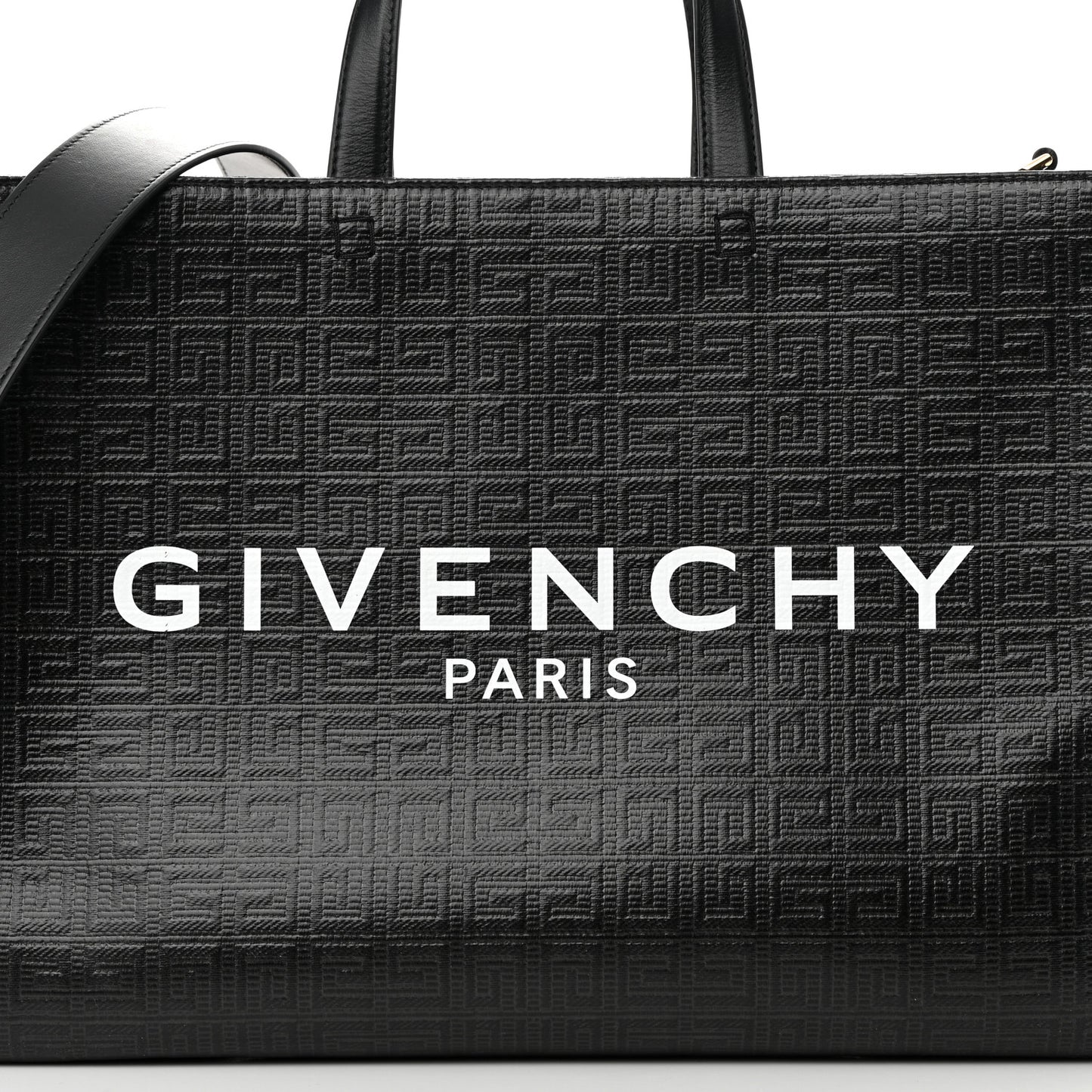 4G Coated Canvas Logo Medium G-Tote Black