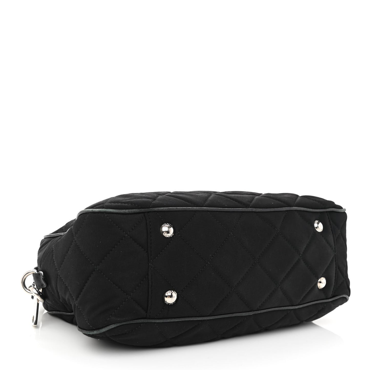 Nylon Tessuto Impuntu Quilted Bowler Black