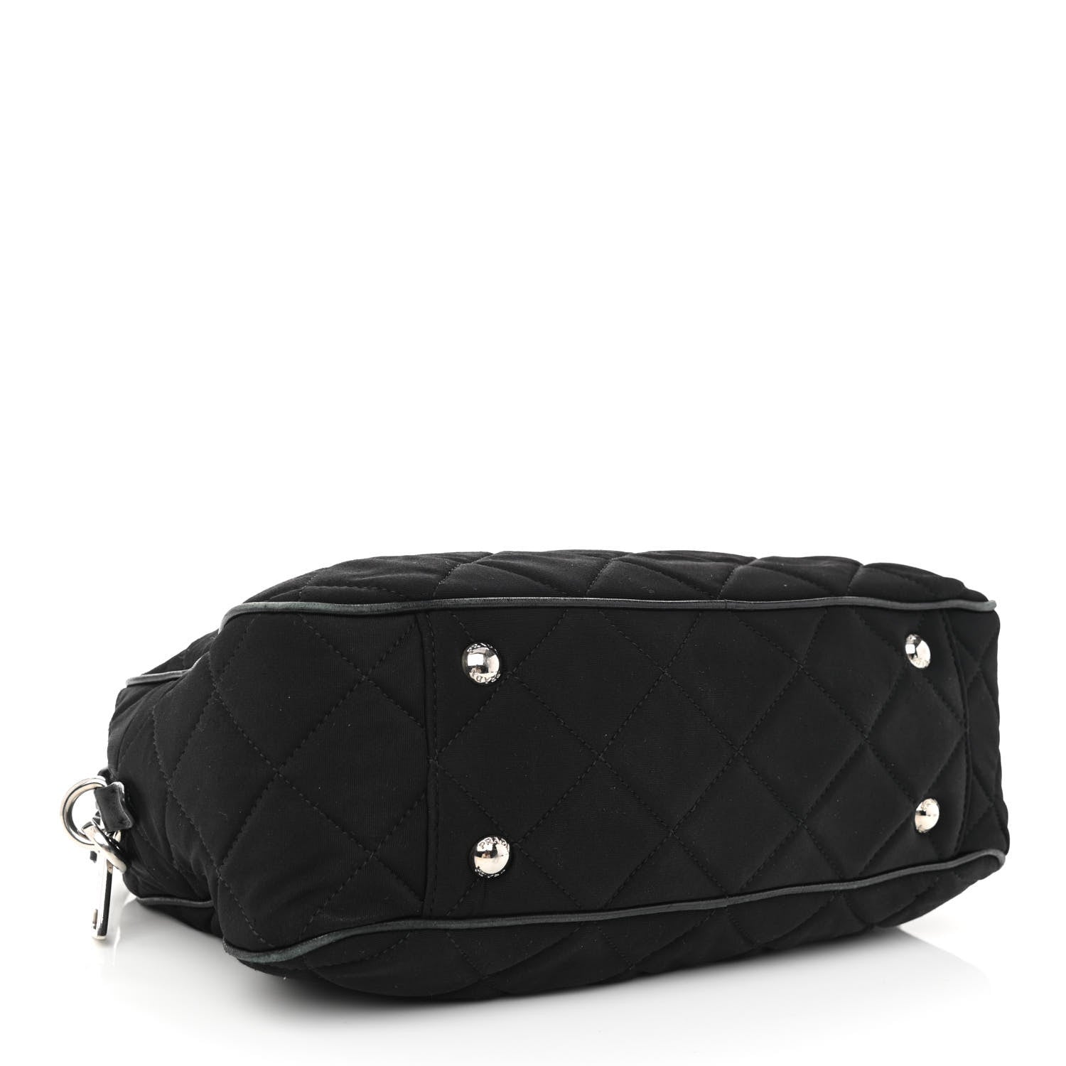 Prada Nylon Tessuto Impuntu Quilted Bowler Black 4 of 9