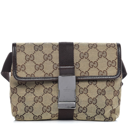 Gucci Monogram Waist Pouch Bag Dark Brown 1 of 12