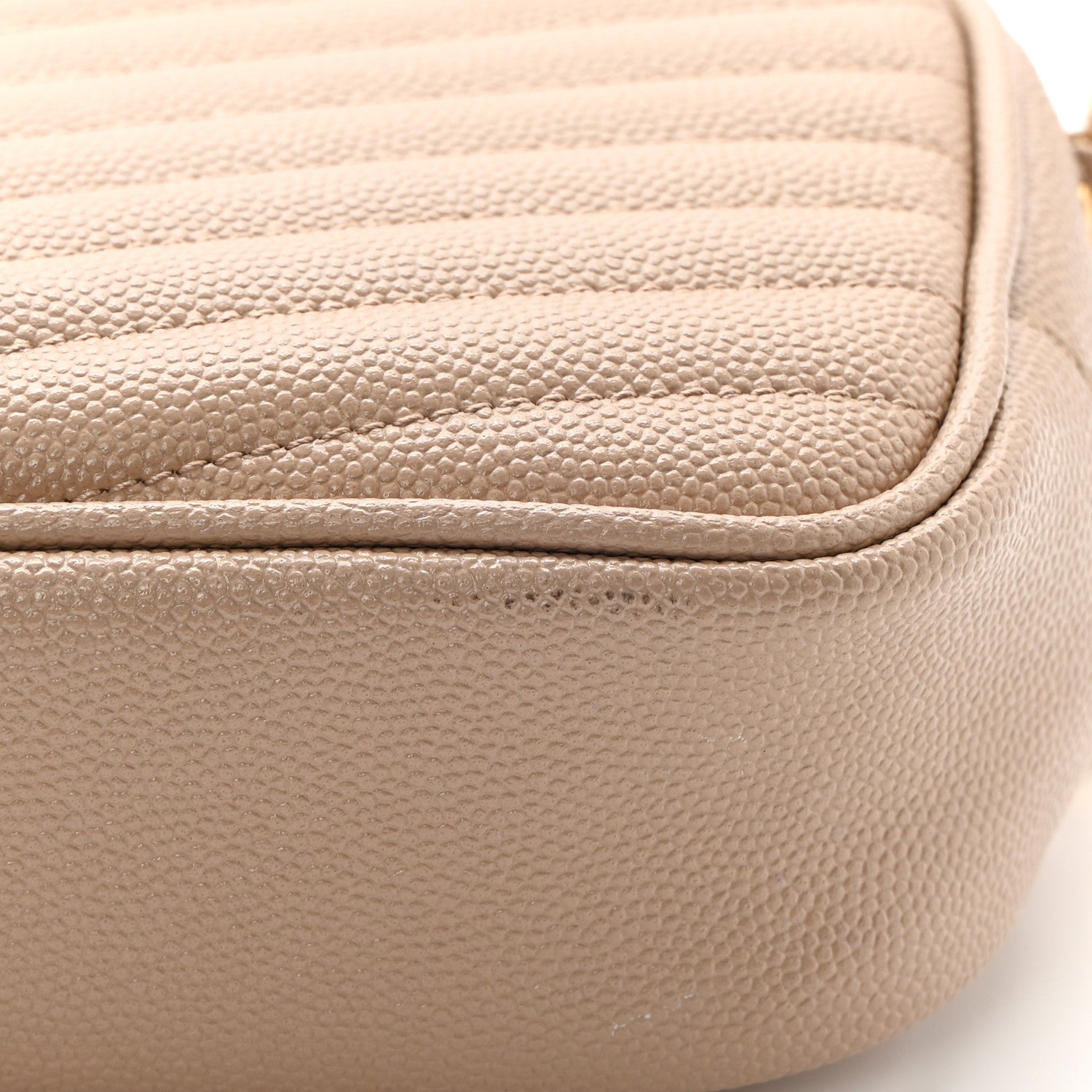 Saint Laurent Grain De Poudre Matelasse Monogram Mini Lou Camera Bag Dark Beige 11 of 12