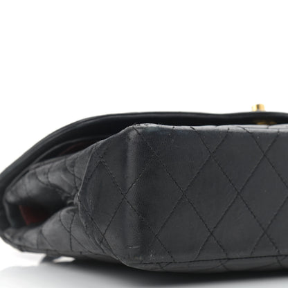 Chanel Lambskin Quilted Medium Double Flap Black 16 of 17
