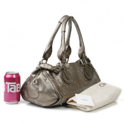 Chloe Leather Medium Paddington Satchel Metallic 2 of 12