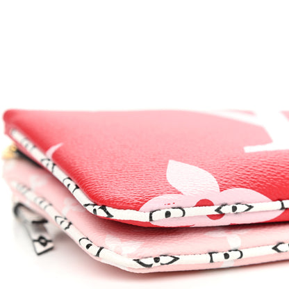 Louis Vuitton Monogram Giant Double Zip Pochette Rouge 9 of 10