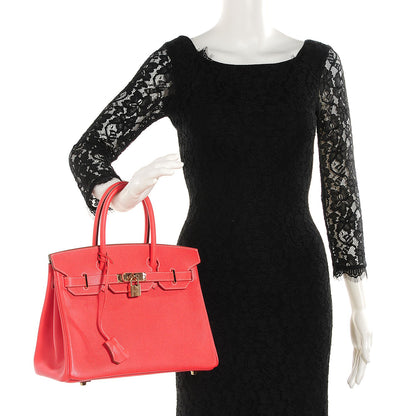 Hermes Epsom Candy Birkin 30 Rose Jaipur Gold 3 of 27