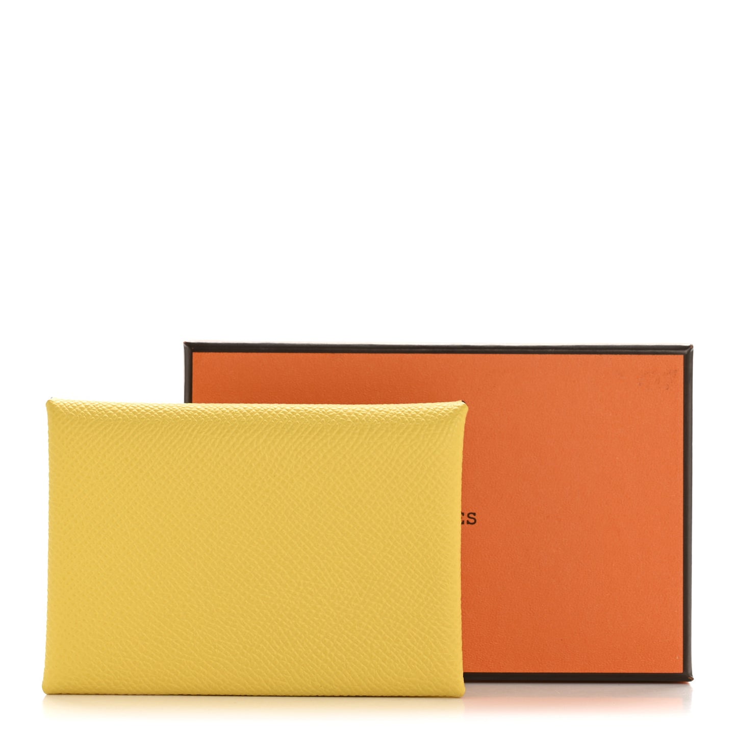 Epsom Calvi Duo Card Case Jaune De Naples