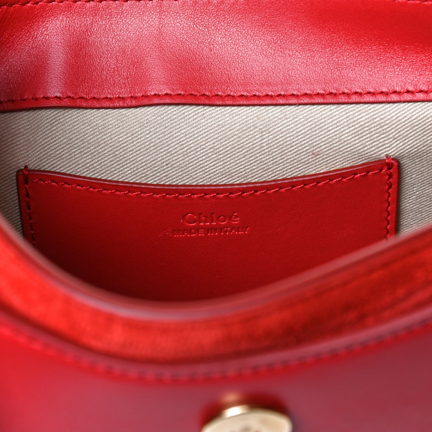 Calfskin Small Tess Bag Sepia Red