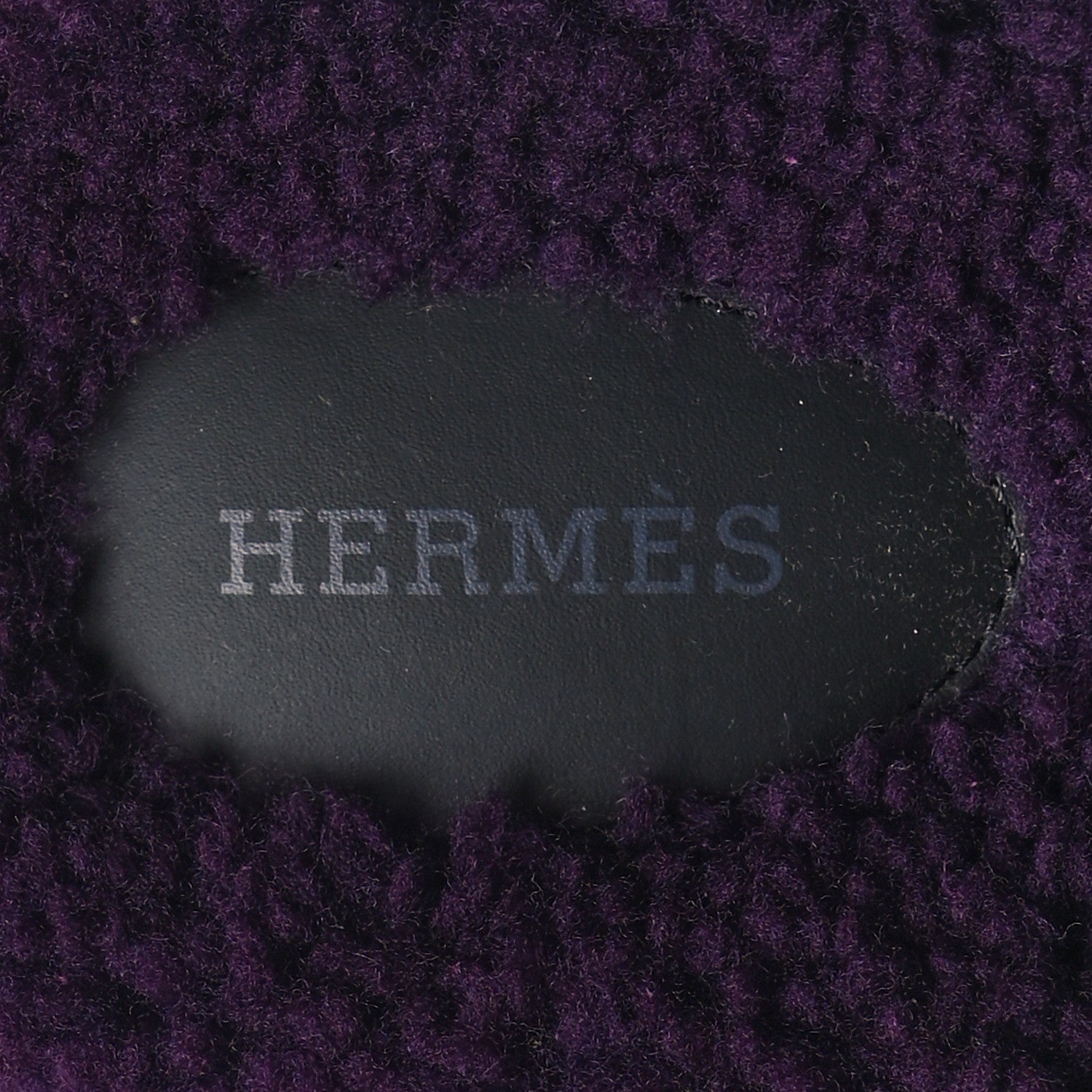 Hermes Woolskin Womens Chypre Sandals 38 Violet Fonce 7 of 8