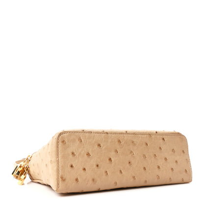 Loro Piana Ostrich L19 Extra Pocket Pouch Beige 4 of 10