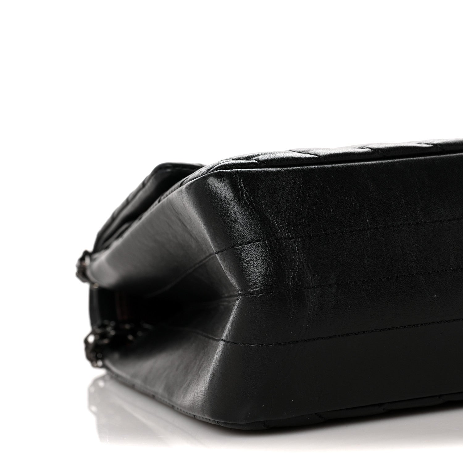 Chanel Aged Calfskin Chevron Quilted 2.55 Reissue 226 So Black 8 of 10