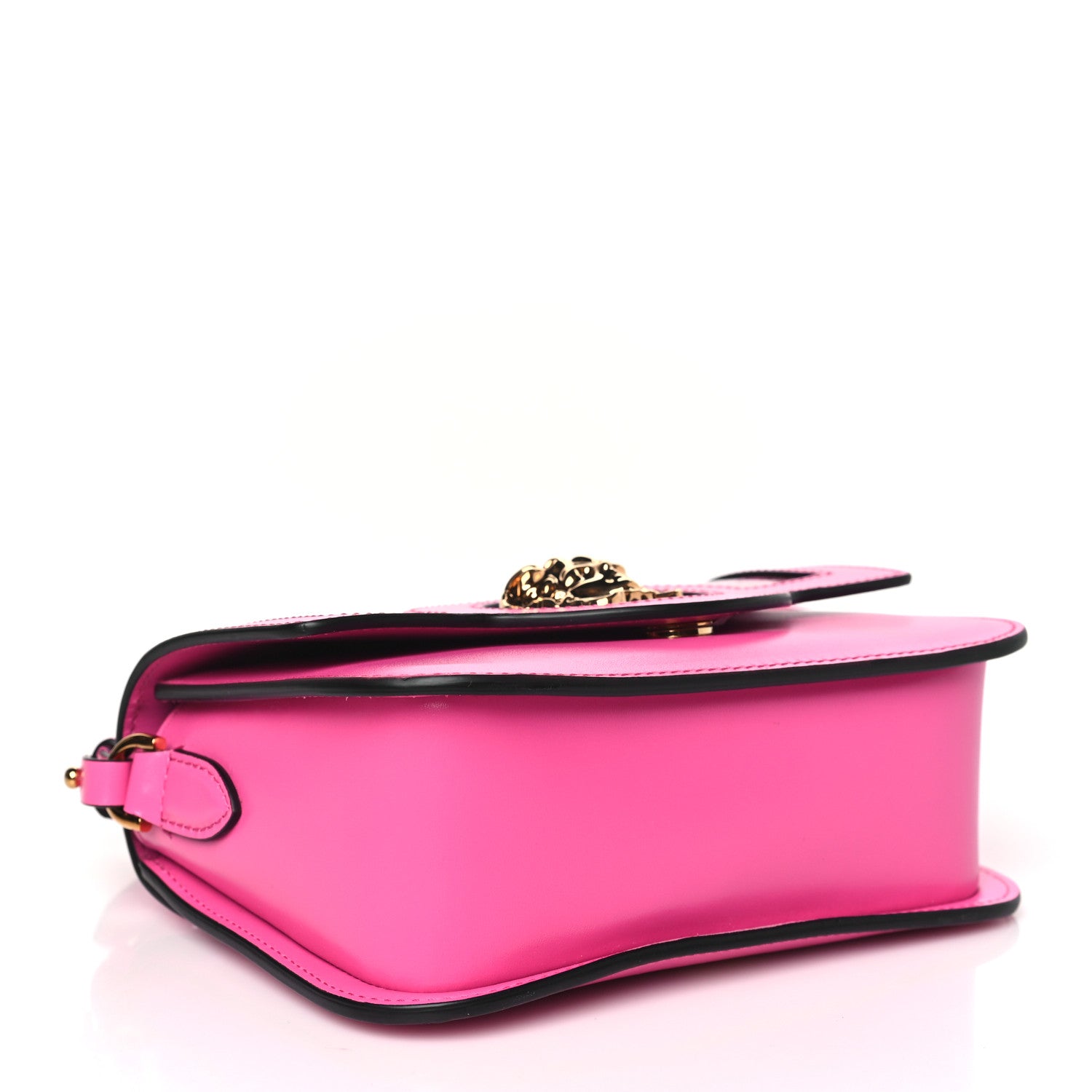 Versace Calfskin Vinyl Small Houndstooth La Medusa Crossbody Bag Pink Multicolor 4 of 10