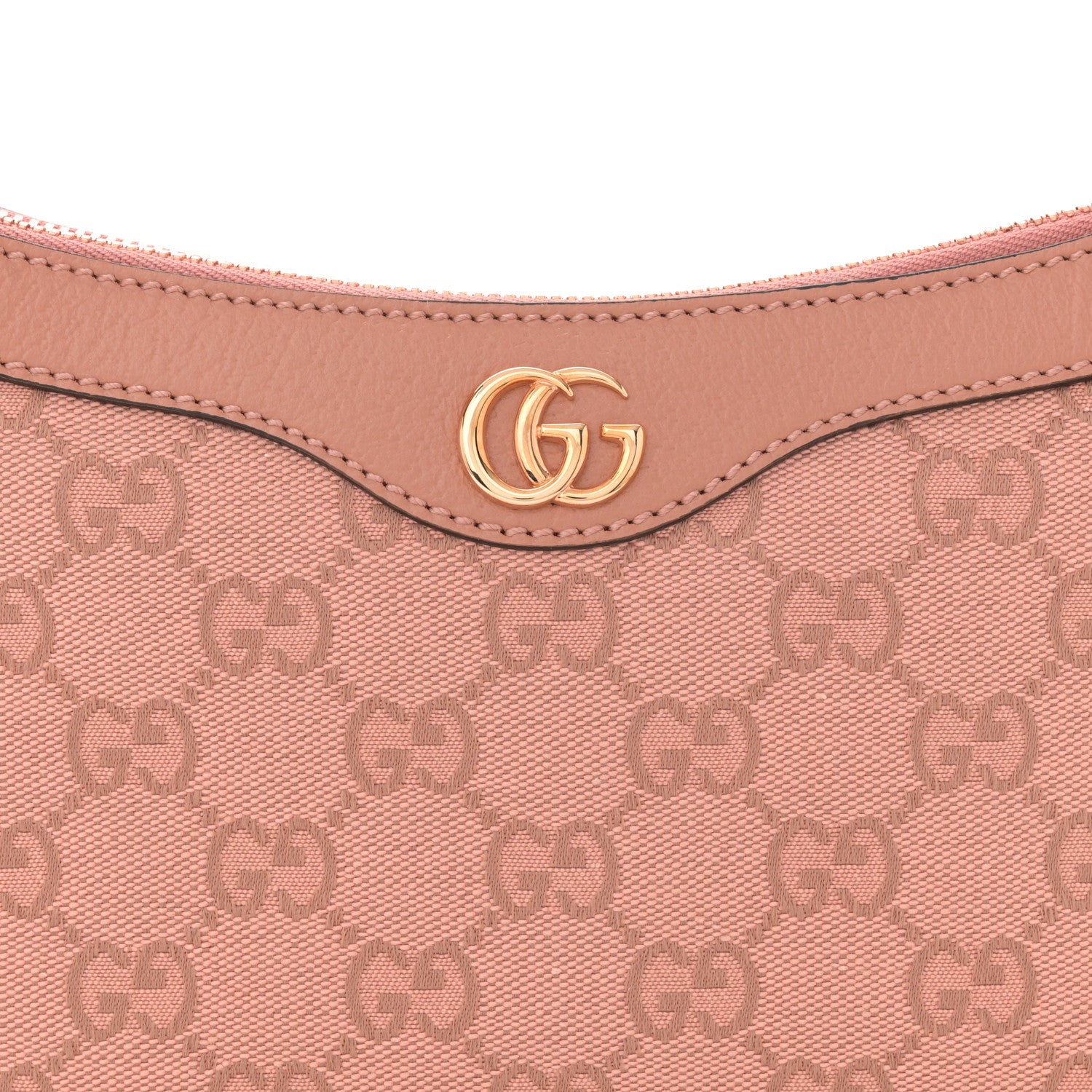 Gucci Monogram Textured Dollar Calfskin Small Ophidia Hobo Cloche Rose Pink 8 of 12