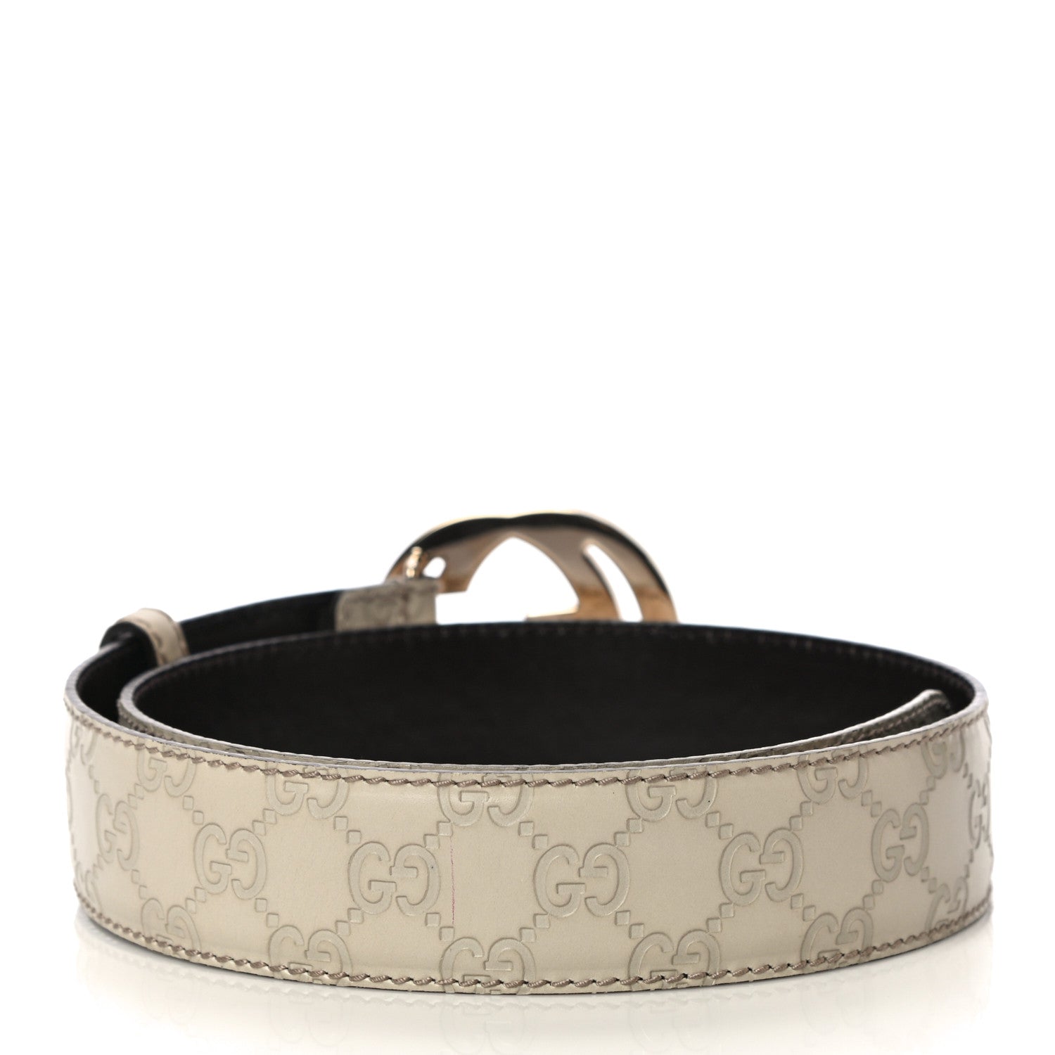 Gucci Guccissima Interlocking G 40mm Belt 80 32 Off White 3 of 11