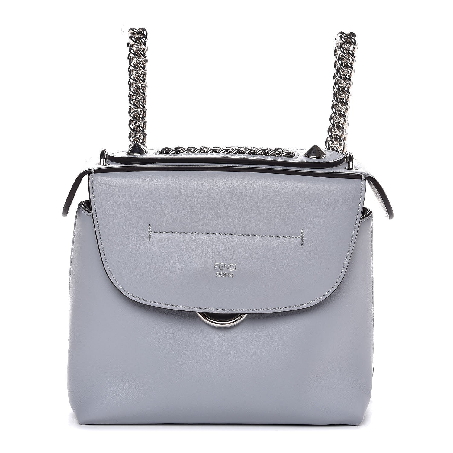 Fendi Vitello Century Opaco Mini Back to School Backpack Azzurro Polvere 1 of 7