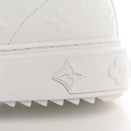 Louis Vuitton Lambskin Embossed Monogram Time Out Sneakers White 14 of 22
