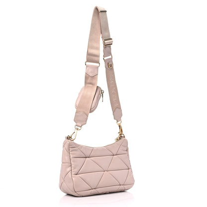 Prada Nappa Re-Nylon Triangle Quilted Patchwork System Shoulder Bag Ninfea 3 of 10