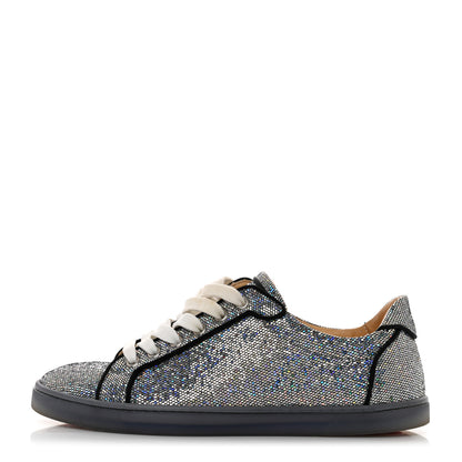 Christian Louboutin Seava Glitter Disco Ball Flat Sneakers 37 Multicolor 1 of 9