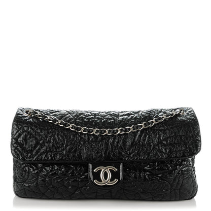 Chanel Vinyl Graphic Edge Flap Black 1 of 7