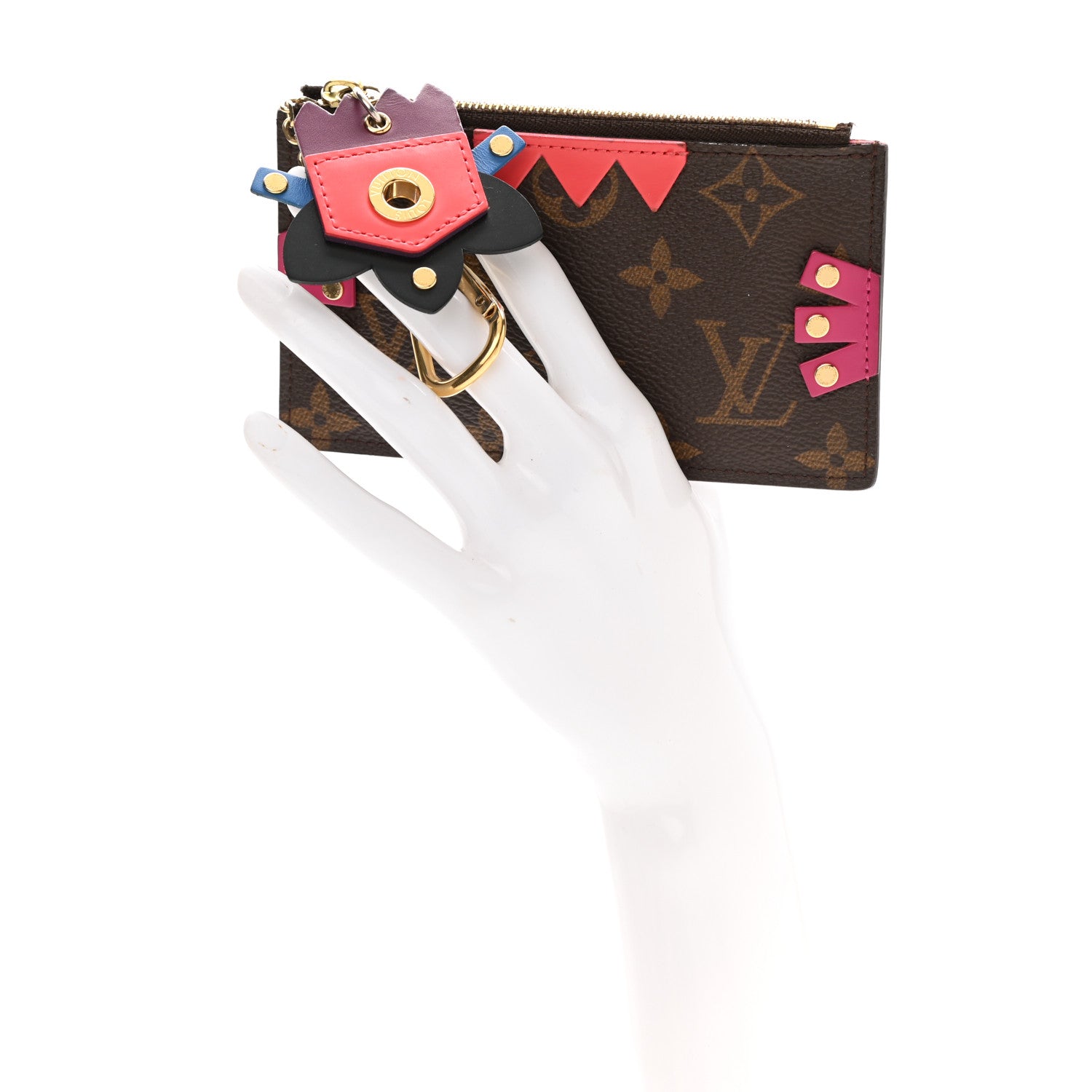 Louis Vuitton Monogram Totem Key Pouch Flamingo 2 of 6