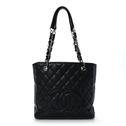 Chanel Caviar Quilted Petit Shopping Tote PST Black 1 of 9